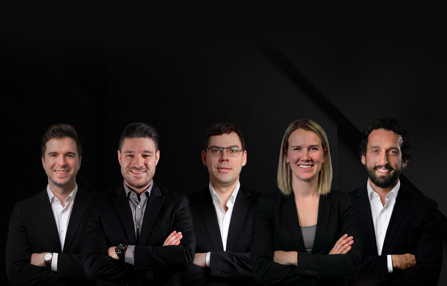 L'équipe CalcuFISCAL — Alexandre Gougeon, Michèle Audet, Alex Blouin, Marc-Étienne Salvail et François Gélinas